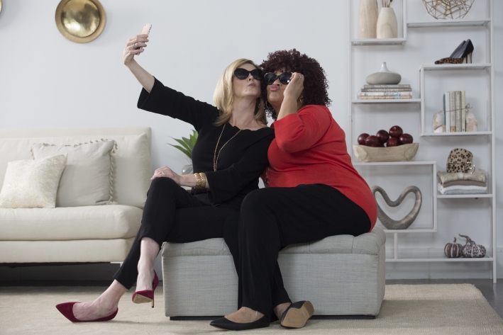 Tanya Foster and Kim Coles in the Chico's #ChicToChic fall 2017 campaign on TanyaFoster.com